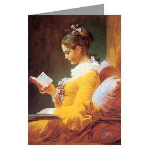 Jean Honore Fragonard Fine Art Painting Titled A Young Girl Reading 