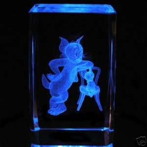   3D Etched Crystal Cube Tom & Jerry Cartoon Portrait: Everything Else
