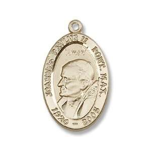  14kt Gold Pope John Paul II Medal Jewelry