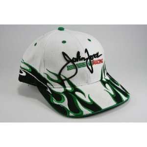 John Force Racing White with Flames Hat