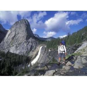 Backpacking on the John Muir Trail Past Nevada Falls and Liberty Cap 