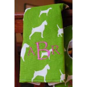  Green Dogs Chenille Stroller Blanket Baby