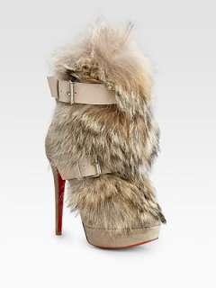 Christian Louboutin   Toundra Coyote Fur Trimmed Suede Ankle Boots 