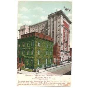  Postcard Hotel Martha Washington New York City Everything 