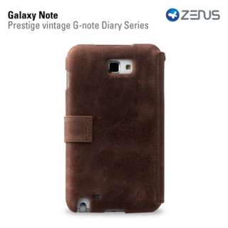 samsung galaxy Note n7000 i9220 brown leather diary wallet case creit 