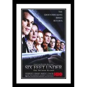   Feet Under Framed and Double Matted 20x26 Movie Poster Peter Krause