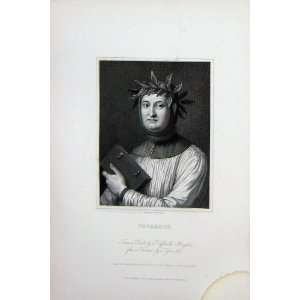   Charles Knight Ludgate 1833 Antique Portrait Petrarch