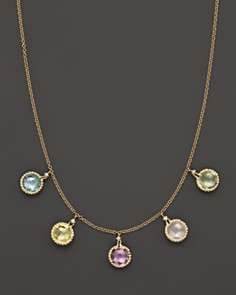 Roberto Coin Ipanema Five Stone Necklace, 18