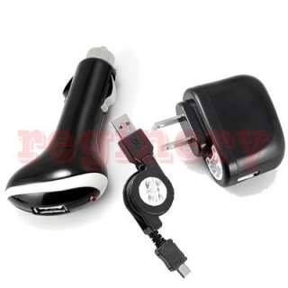 Car Charger+AC Travel Adapter+Micro USB Cable for  7 Kindle 