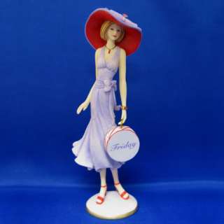 friday lady figurine bradford exchange hats of the week collection