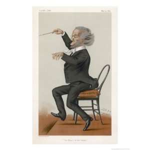 Richard Wagner the German Musician Conducts Giclee Poster Print by Spy 