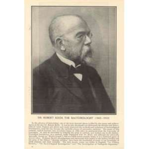  1910 Print Dr Robert Koch German Bacteriolgist Everything 