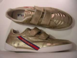 FILA White Line High Class Metallic Gold Mens Tennis Sneakers Shoes 