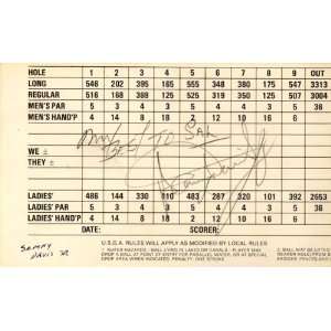  Sammy Davis, Jr. Autographed Doral Country Club Scorecard 