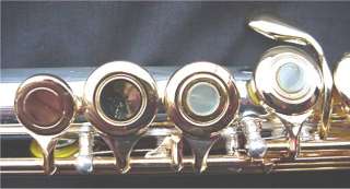   with gold plated keys comes with hard shell case and selmer flute care