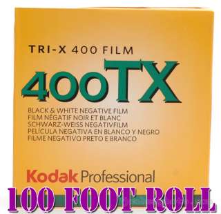 100 Feet Kodak Tri X 400 ISO TX402 100 100 feet Bulk Roll B&W Film 