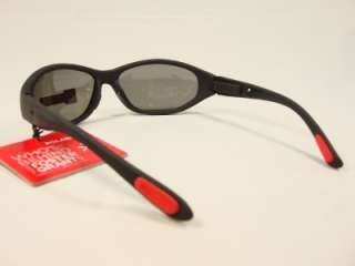 Foster Grant Black Polarized sunglasses reduce glare side red Wake 