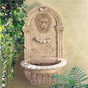 LION HEAD WALL WATER FOUNTAIN ROMAN FOUNTAINS LIONS NEW  