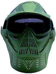 Tactical Airsoft Mesh Lens Green Full Face Mask Goggles  
