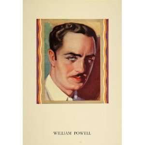  1930 Print William Powell Paramount Film Star Actor 