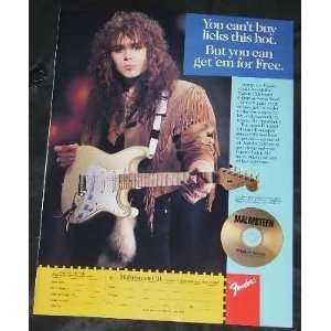Yngwie Malmsteen & Fender Guitars (Trade Ad)