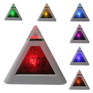    7 LED Color Change Pyramid Digital Alarm Clock