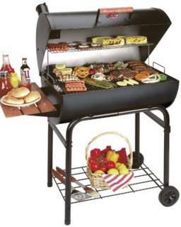   Pro Deluxe Charcoal Grill traditional barrel style grill   fantastic
