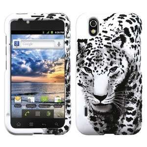For LG Marquee, HARD Protector Case Snap on Phone Cover, Snow Leopard 