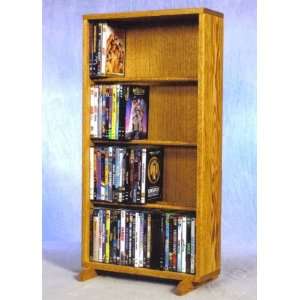   Wood Shed Large Capacity 4 Shelf CD DVD Wall (Oak) 415 18 Electronics