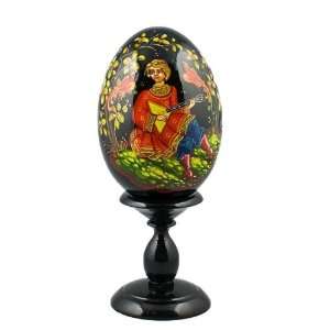   Eggs, Russian Egg, Balalaika Russian Easter Egg, Wooden Hand Painted