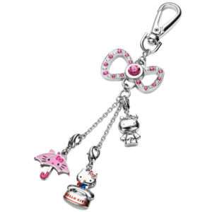 NEW TAIWAN 7 11 HELLO KITTY BAG CLIP WITH CHARMS SET  
