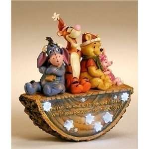  Disney Pooh, Eeyore, Piglet, Tigger Lighted Figurine 