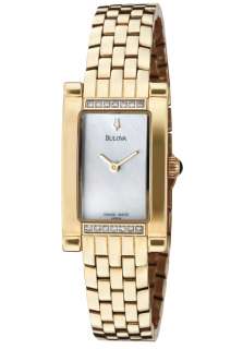 Bulova 65R104 Swiss Made 14 Genuine Diamonds Gold Tone Womens Watch $ 
