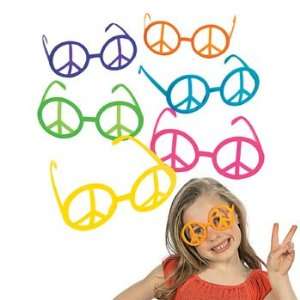  Peace Sign Eyeglasses   Costumes & Accessories & Novelty 