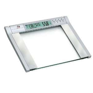  Starfrit I Fit Body Fat Scale with Glass Top, Silver, 17 