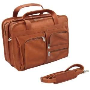  Vaquetta Premium Cowhide Leather Laptop Briefcase   Saddle 
