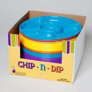   Solid Colored Plastic Chip N Dip Tray Case Pack 48