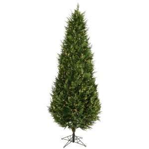  10 Pre Lit Cedar Fir Artificial Christmas Tree   Clear 