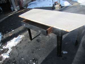 PRIMITIVE SCHOOL WORK TABLE MANY USES KITCHEN OR CRAFTS  