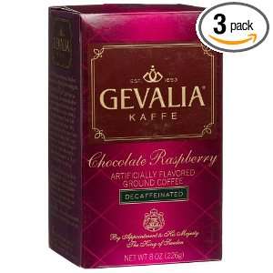 Gevalia Chocolate Raspberry Ground Coffee, Decaffeinated, 8 Ounce 
