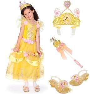 Disney Store Deluxe Princess Belle Costume Gift Set Including Dress 