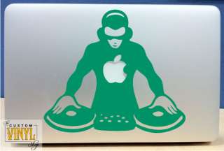Apple DJ   Vinyl Macbook / Laptop Decal Sticker Graphic
