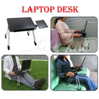 Portable Laptop Desk Table Stand Bed TV Tray Blue NEW  