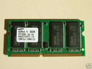 128MB PC133S 333 542 LAPTOP MEMORY DELL HP COMPAQ SONY  