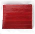 EEL SKIN LEATHER WOMEN WALLETS WITH CHANGE PURSE   Red