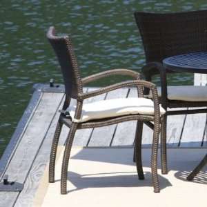  Stackable Dining Outdoor Armchair with Cushion   Caribbean 