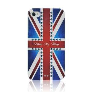  Bling My Thing Union Jack Series (Retro) Case for iPhone 4 