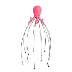 Kikkerland Octopus Head Massager, Assorted Pink and Blue Colors, Pink 