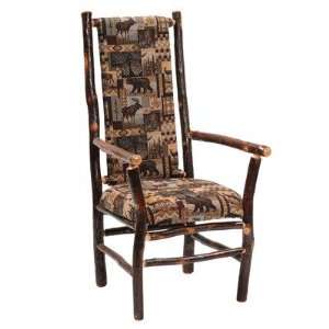  Fireside Lodge Hickory Upholstered Back Arm Chair