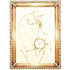 Jay Strongwater Gold Stone Edged Frame 4x6